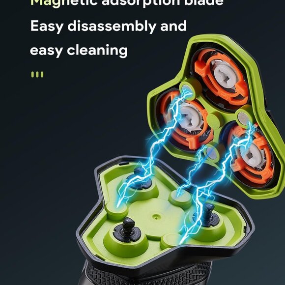 Electric Razor for Men - Electric Shavers for Men with Magnetic Detachable Head - Picture 6 of 8